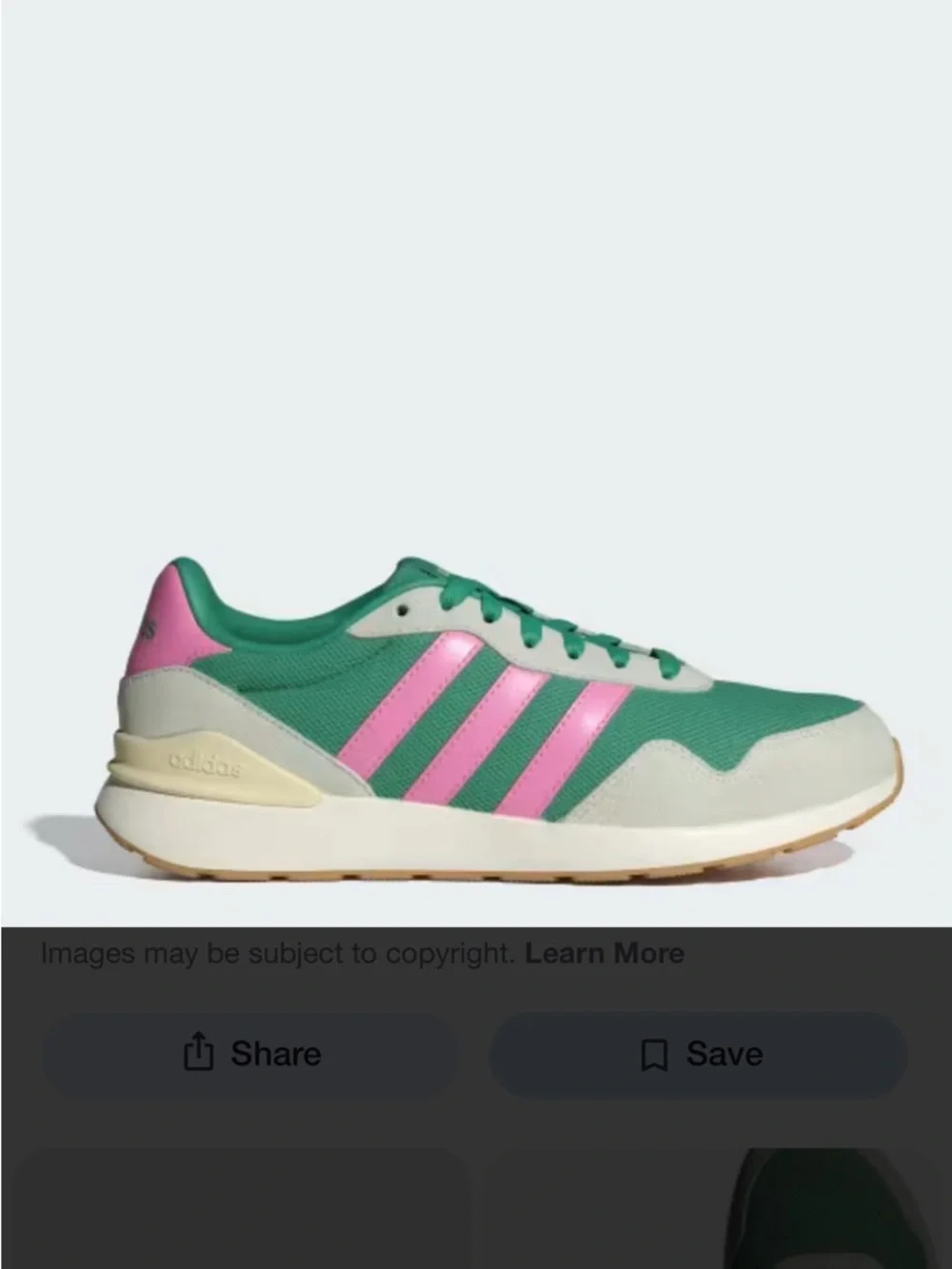 adidas Women's Run‎ 60s 4.0 Ami court green,bliss pink,warm vanilla size 7.5